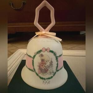 Vintage Precious Moments Collection by Samuel L Butcher 1991 Christmas Bell